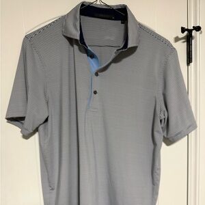 Greyson Men’s Saranac Gray Striped Golf Polo Shirt